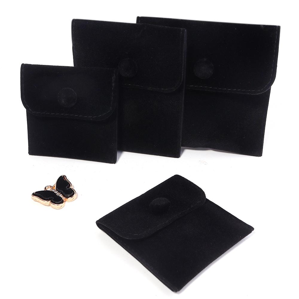 1PC Jewellery Pouch Packaging Bag Soft Velvet Gift Bracelet Necklace Earrings Rings Storage Button Velvet Bag Custom Logo