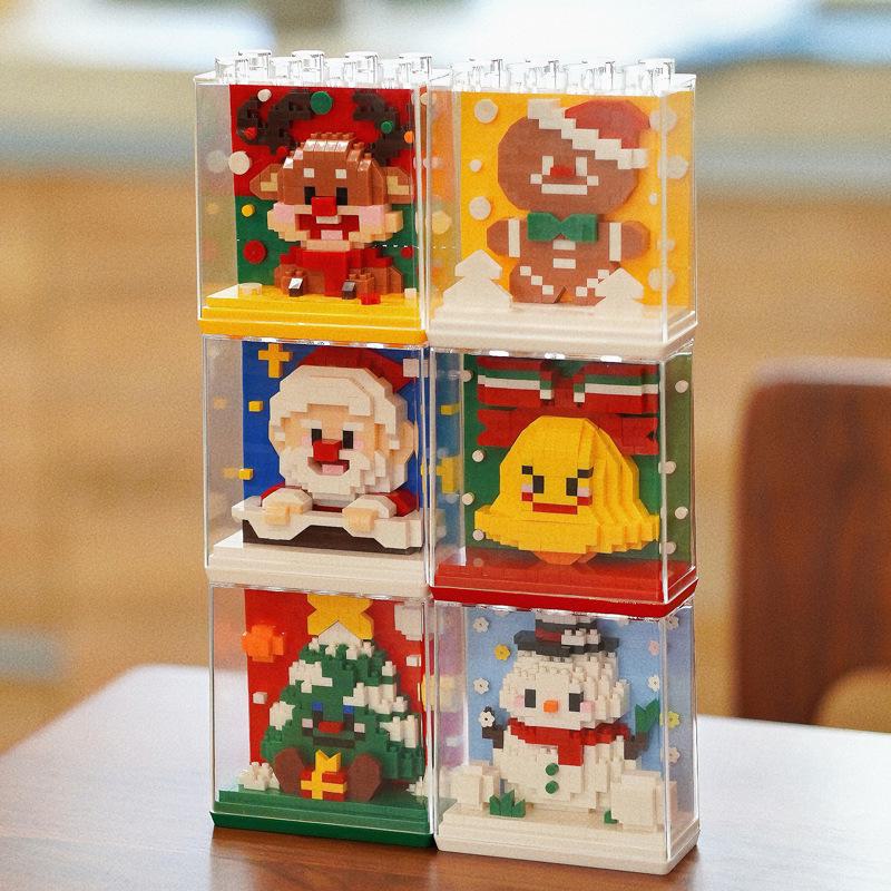 Christmas Photo Frame: Kompatybilny z Lego, Zawiera choinkę, Świętego Mikołaja, łosia - Zestaw klocków do składania