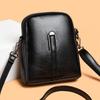 Módní taštička na drobné a mobilní telefon, Lehká a jednoduchá taška přes rameno Crossbody z měkké kůže