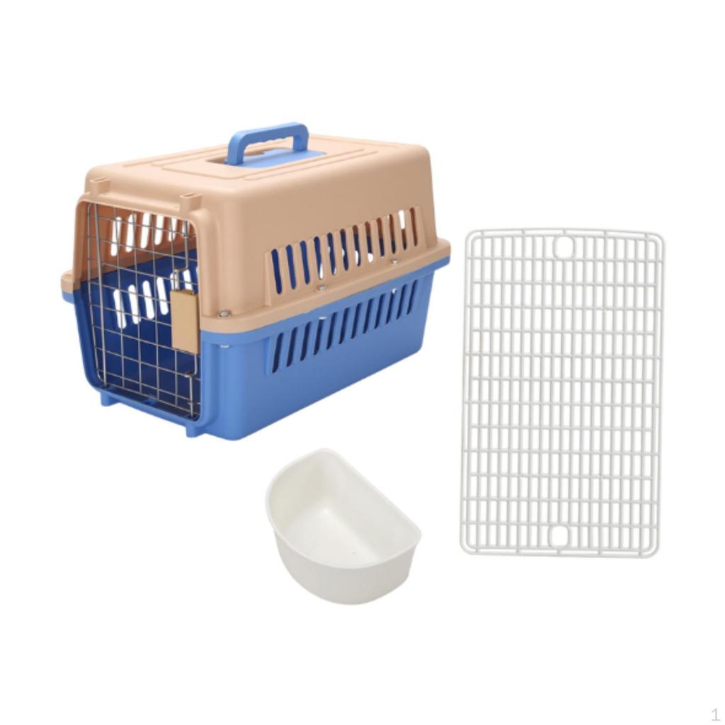 Dog Cat Carrier Kennel Comfortable Handle Kitty Travel Cage Pet Box for Small Animals