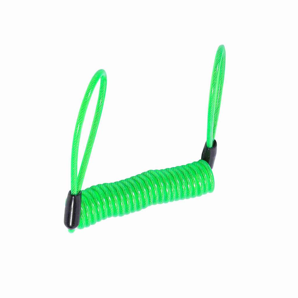 Motorcycle Bike Alarm Disc Lock Antitheft Security Spring Reminder Coil Cable Orange