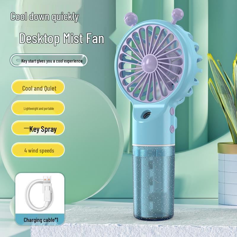 

Chic Snail Antennae Humidifier: Handheld Fan with Portable Charging & Hydrating Spray 80*50*185
