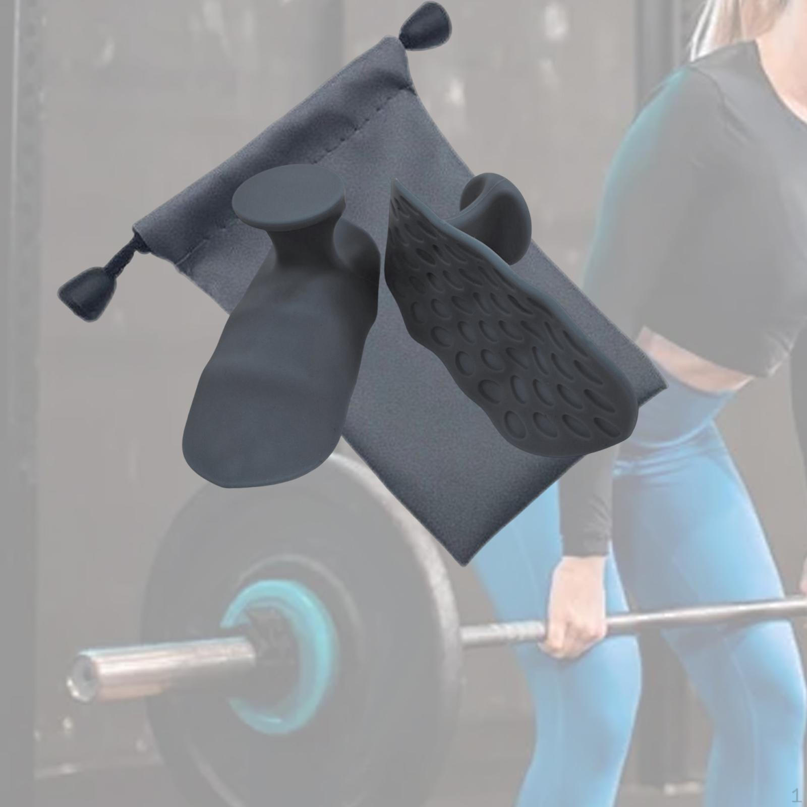 

2 части перчаток Glout Palm с Gym Grip Forcener для становой тяги дома серый