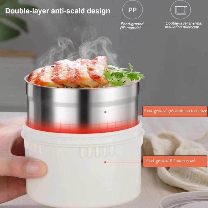 Insulated 304 Stainless Steel Food Jar 2.9L Includes Cutlery Set Practical Leak Proof Lunch Box with Carrying Bag