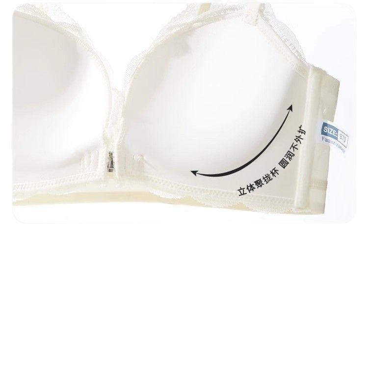 Sexy Underwear Women's Small Breasts Gather, Front Buckle Bra, Upper Support Adjustment Type, Beautiful Back Bra New