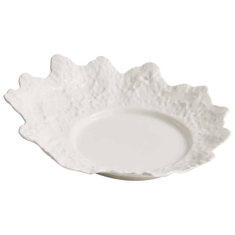 Rock pattern coral plate Household vegetable  Cold dish Irregular creative hotel plate Cold dish Special-shaped