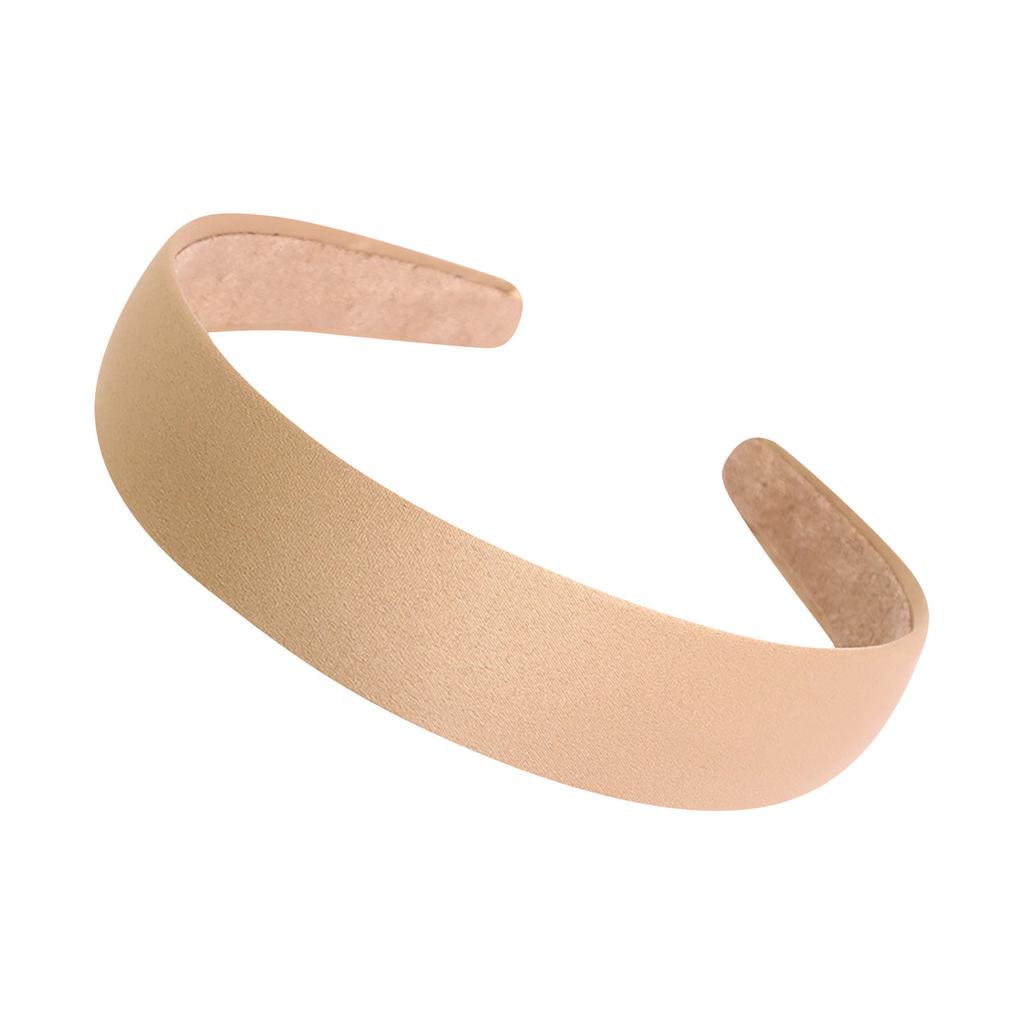 Satin Covered Headband Plain Hair Band Non-slip Ribbon Hairband for Women Girls DIY Hair Accessories Band Tiara