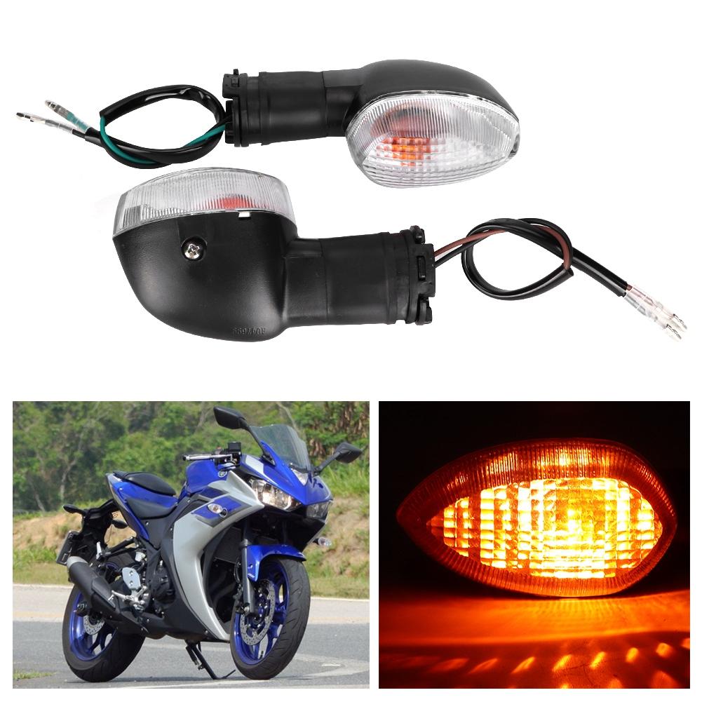 2PCS Motorcycle Modification Turn Signal Light Lamp Fit For YAMAHA R1 Accessories(Black&White)