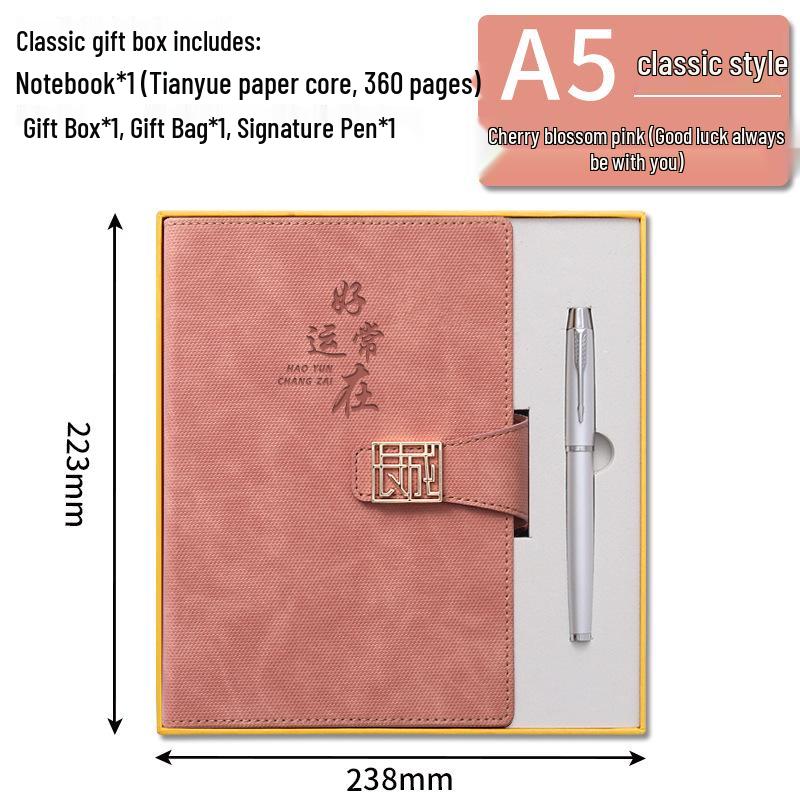 Custom Logo A5 Business Office Notebook Gift Set with 2025 Diary