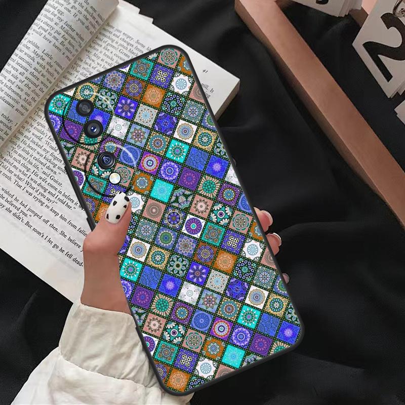 Vintage Retro Gitterblume Für Honor Magic 8 Pro 7 5 6 Lite Hülle Für Honor 400 200 70 50 X8c X8b X9a X9b X9c X9d Win RT