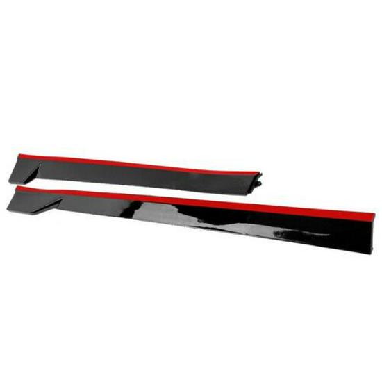 TRD Sport Style Side Skirt Set for 2018-2022 Toyota Camry - Black with Red Edge