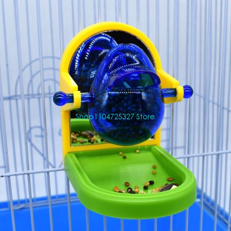 D8KF Pet Bird Feeder Parrot Feeding Eating Foraging Ball Feeding Chew Funny Interactive Toy