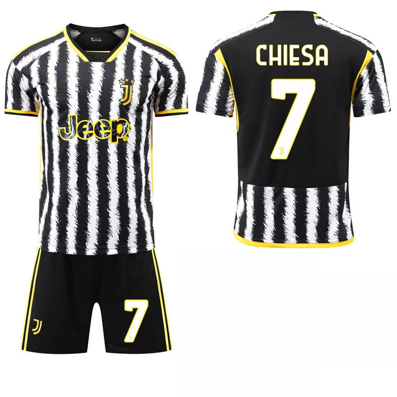 2324 Ensemble Domicile Juventus N°. 7 Chiesa 9 Hovic Football Sportswear 10 Pogba Édition Fan d'Usine
