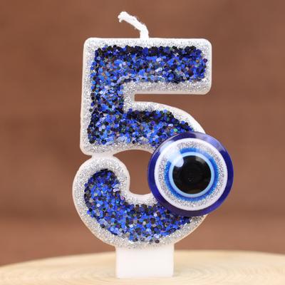 Digital Birthday Candle Cake Decoration Party Handmade Diy Digital Candle Devil Eye