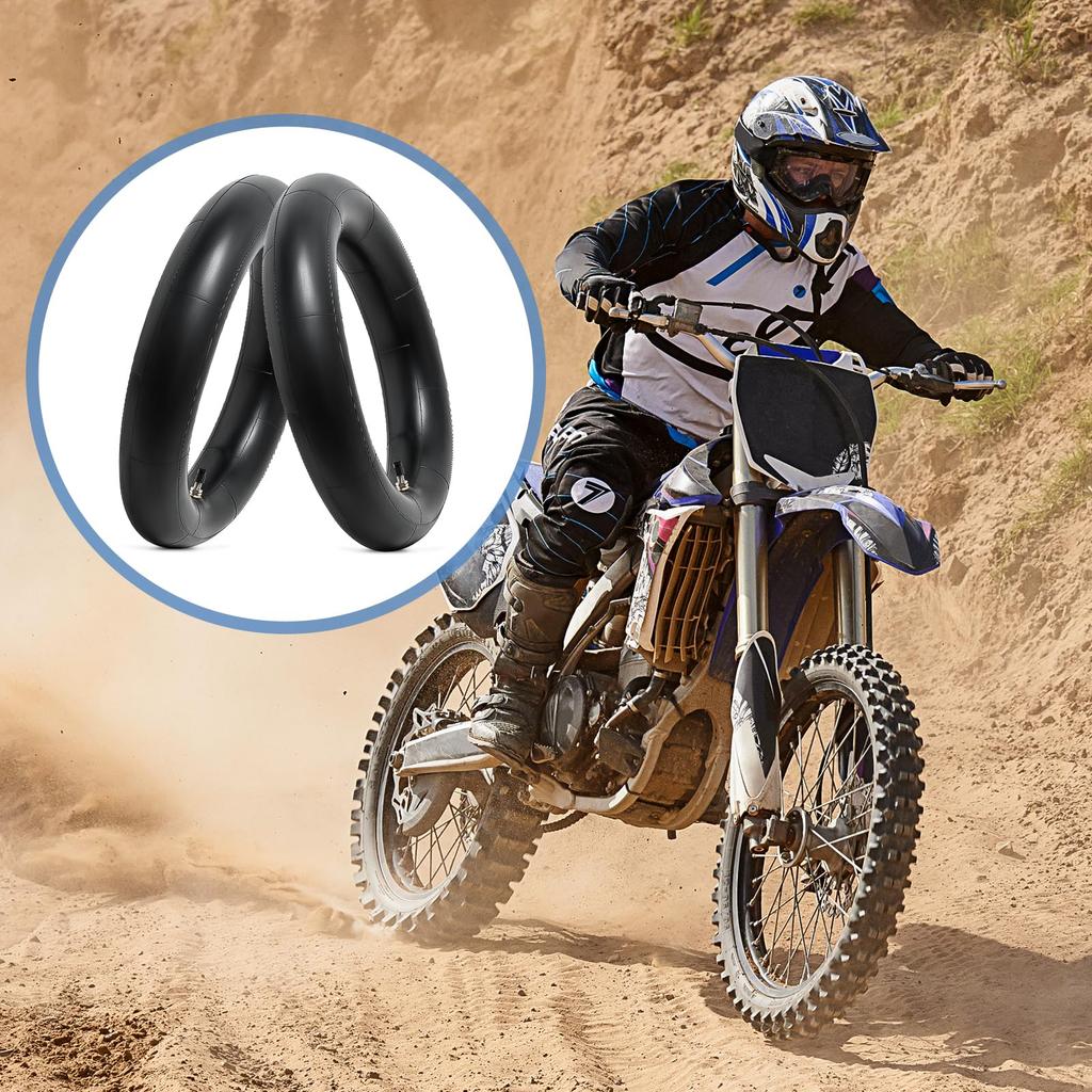 PaoWin Innenreifen mit TR4 Motorrad-Innenreifen Kompatibel mit und Motorrädern 2er-Pack, 3.00-12 Schläuche, Schwerlast, Ventil, 3.00/3.50-12 80/100-12 Schläuche,