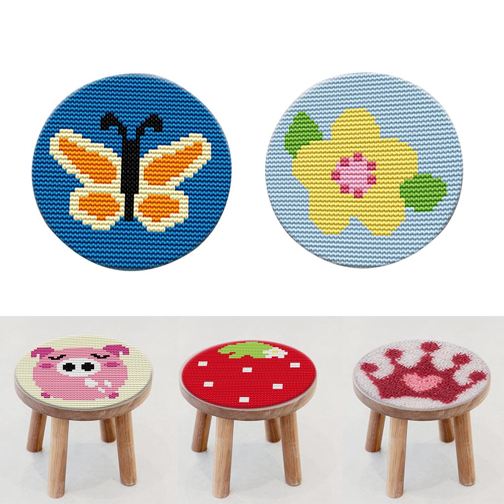 Buy Latch Hook Kits Round Rug Canvas Handmade Needlework Supplies Crown