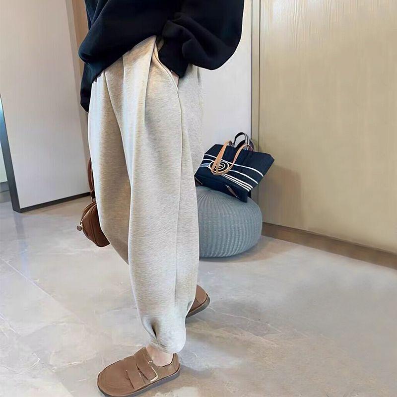 

Petite Women s Fleece-Lined Harem Sweatpants - Autumn/Winter 2025 Style, Loose Fit, Casual & Thickened S [80-100 jin]