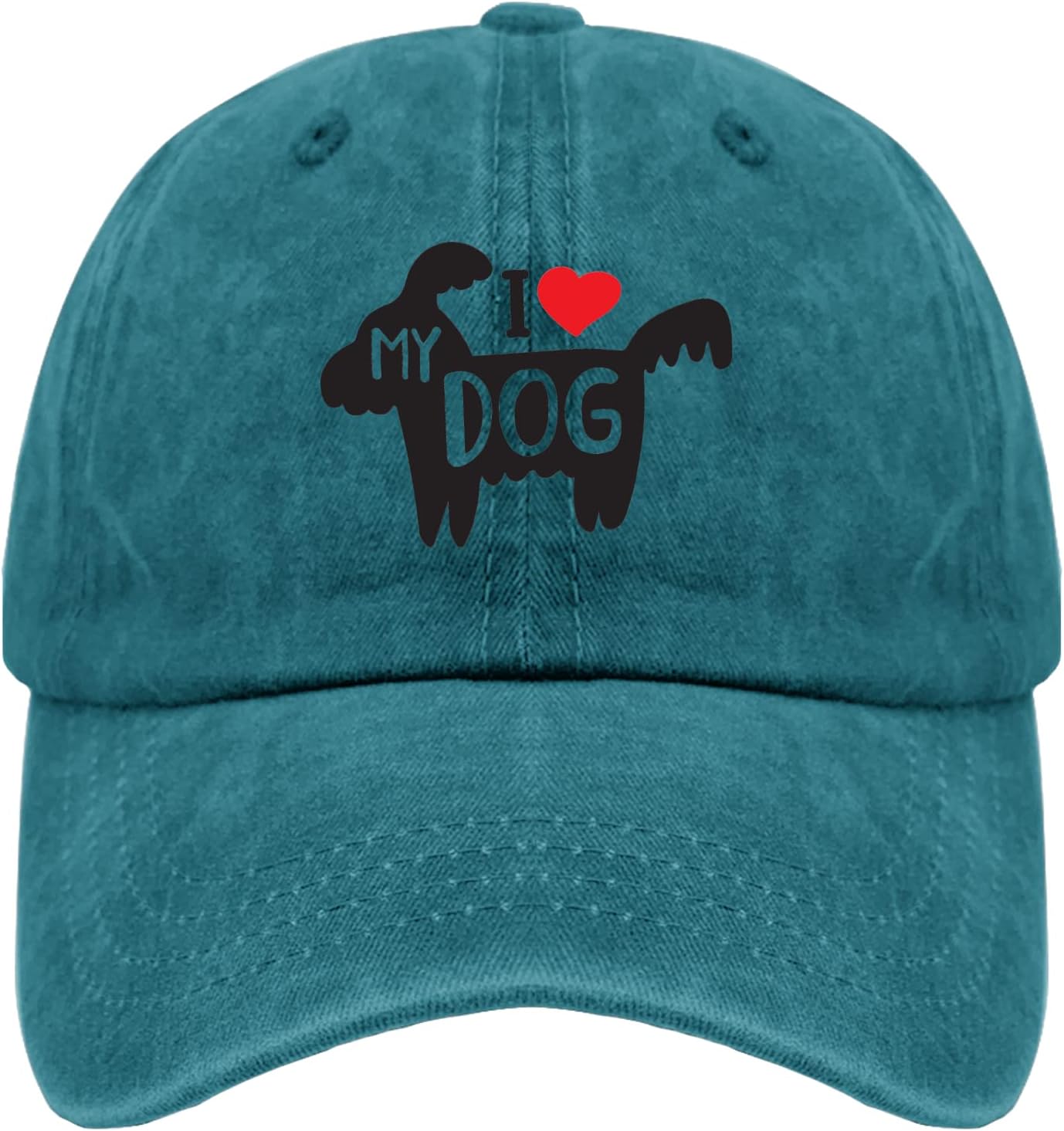 

I Love My Dog Graphic Print Baseball Cap Polyester Casual Unisex Adult Adjustable Hat One Size