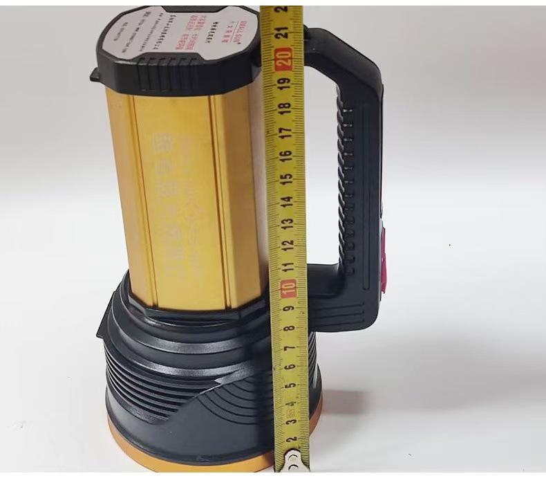 Rechargeable High Power LED Flashlight: Super Bright, Long-Range, Handheld Spotlight for Outdoor and Household Use.