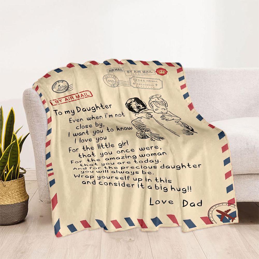 Love Letter To Daughter Blankets Are Suitable for Living Rooms,making Them an Ideal Choice for Outdoor Travel and Gifts.