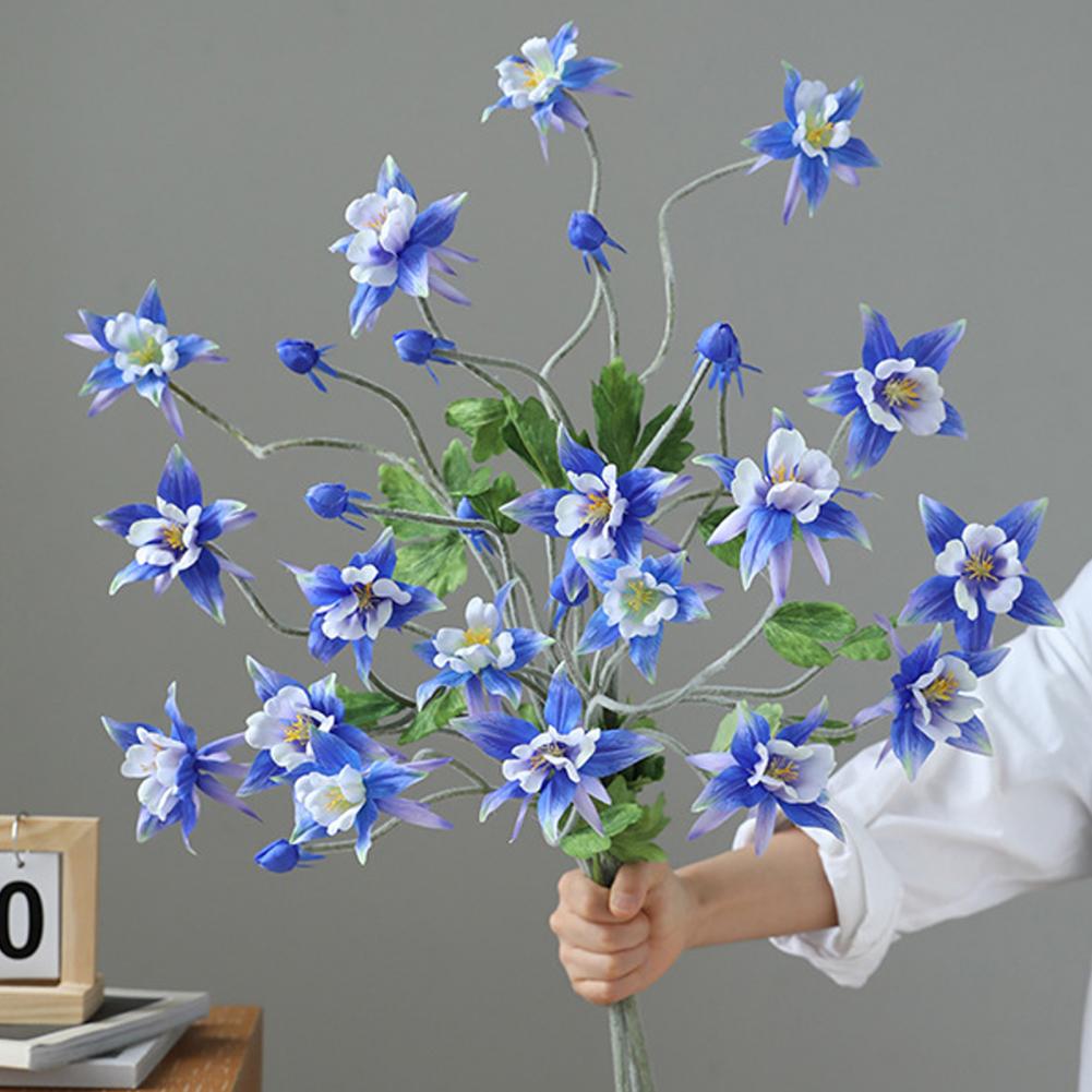 Realistic Fake Flowers Office Desk Plants Realistic Faux Flower Bouquets for Home Office Decor Artificial Flowers for Wedding