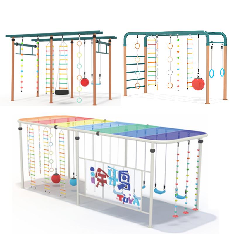 Versatile Outdoor Climbing Rope Ladder & Swings for Children's Physical Training In Kindergarten