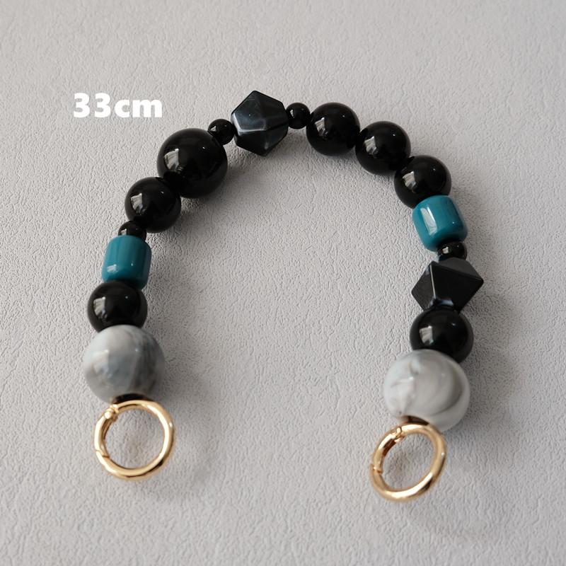 Nová dámská kabelka Příslušenství na popruh Hnědá Černá Korálky z akrylové pryskyřice Luxusní ručně vyráběný náramek Ženy Roztomilý řetízek s rukojetí tašky