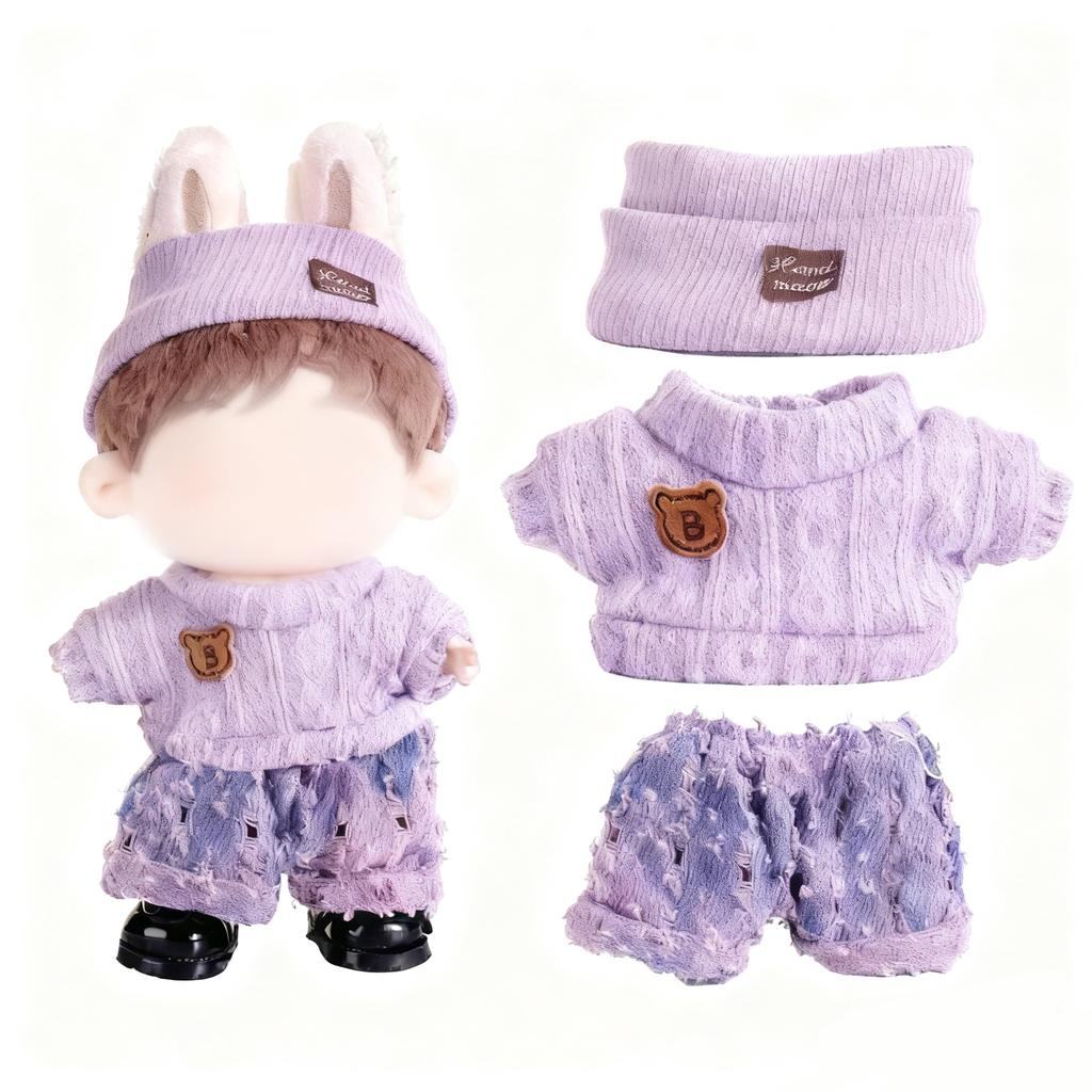 Labubu doll clothes 17cm, Labubu doll dress set, doll clothing, small accessories, replacement outfits for action figures.