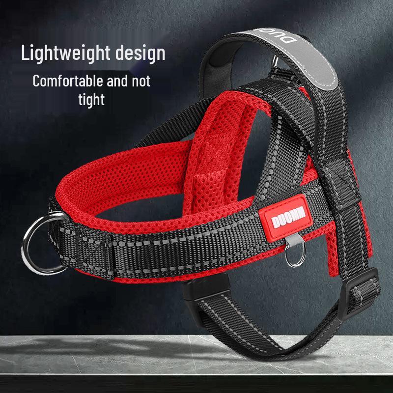 

Adjustable Reflective Shock-Absorbing Saddle Dog Leash Harness for Medium Breeds like Shiba Inu and Corgi S (8-12 lbs)
