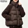Damenmode Casual Herbst Winter Einfarbig Druck Langarm Jacken & Mäntel Daunenmäntel
