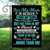 1pc Memorial Garden Flag for Mom In Heaven - Linen, 30.48x45.72 Cm, Grave Outdoor Decor