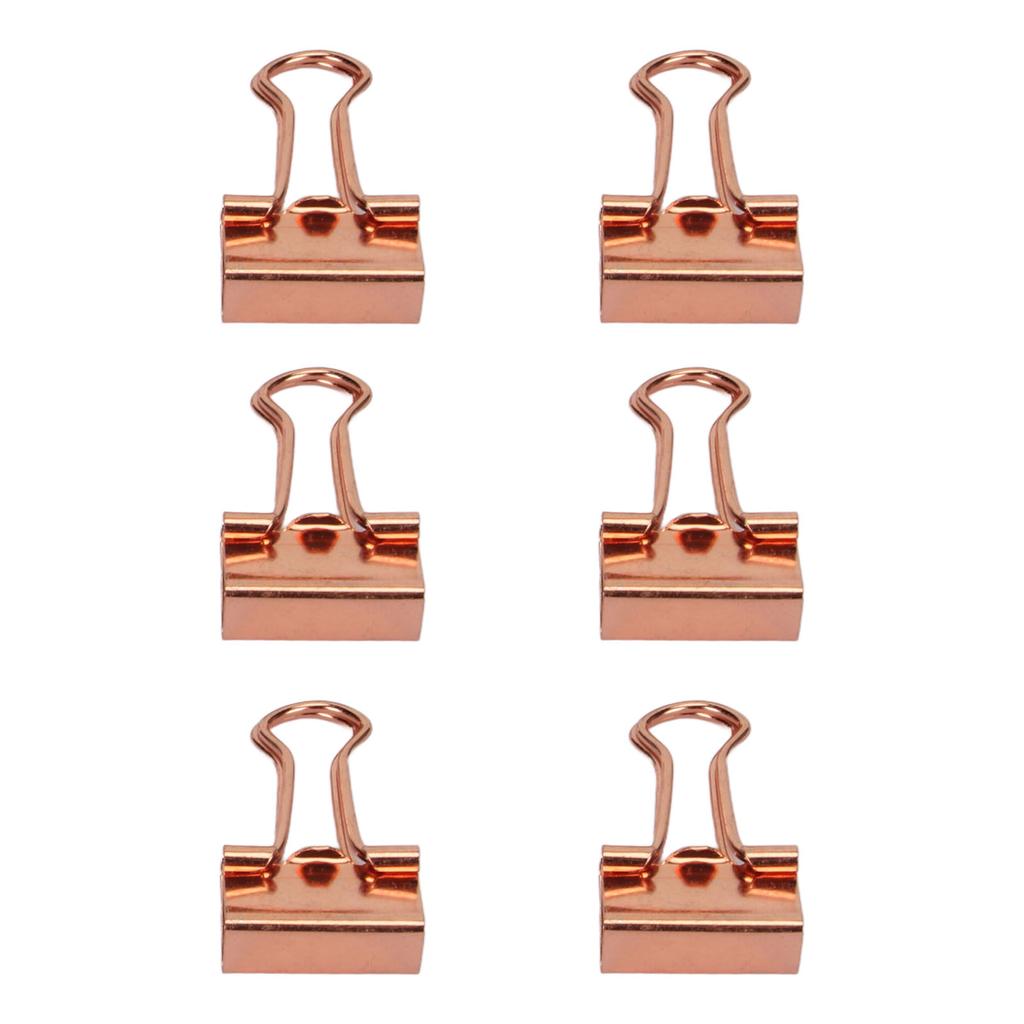 Clips Metal Hollow Long Tail Small Paper Clamps for Documents Tickets Gold 12pcs