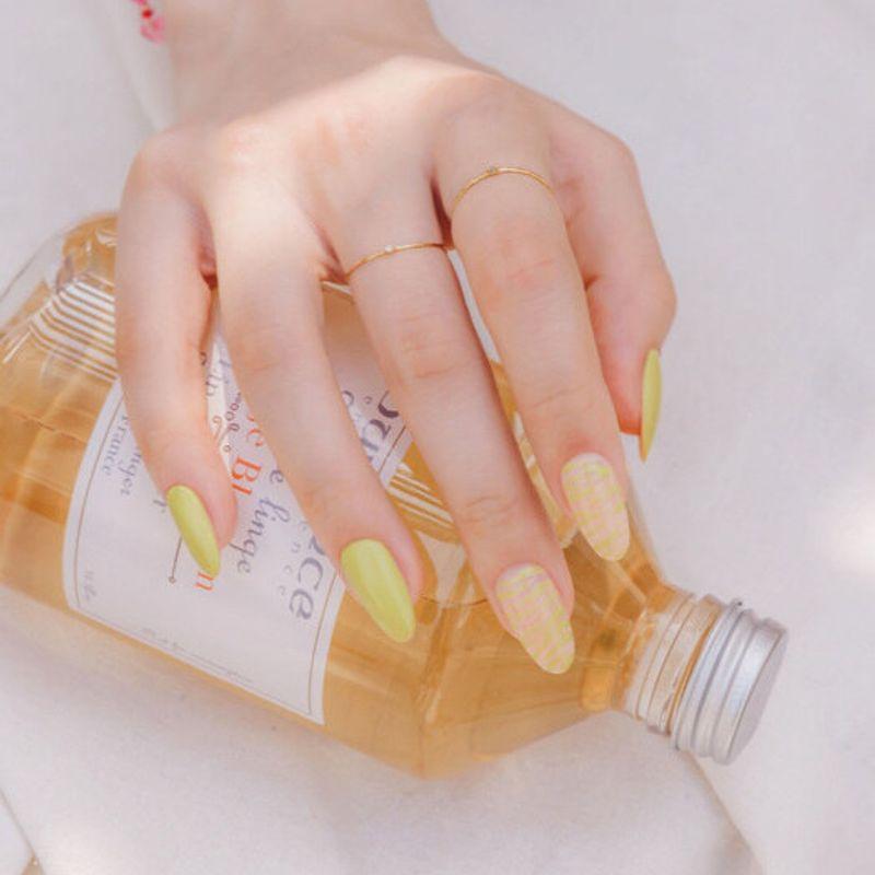 Reusable Nail Tips Lime Zebra (Almond)