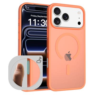 New Product for IPhone 17 Silver Shield Skin Magnetic Phone Case for Apple 16 Official Orange Logo Protective Cover