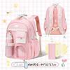 Zaini per Bambini Scuola Primaria Classi 3-6 Ragazza Rosa Studente Scuola Media Borse Scolastiche Impermeabili Zaino con Manico Festival delle Farfalle con Astuccio