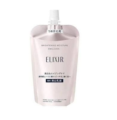 SHISEIDO Elixir Brightening Moisture Emulsion (replaceable Block), 110 Ml - Type II - Soft, for Normal Skin