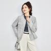 TERRE BLEUE Women's Classic Single-breasted Jacket