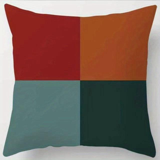 Home Decor Colorful Checkered Design Pillow Covers Pattern Cushion Cover Suitable For Sofa Bedroom Car Pillow Cover
