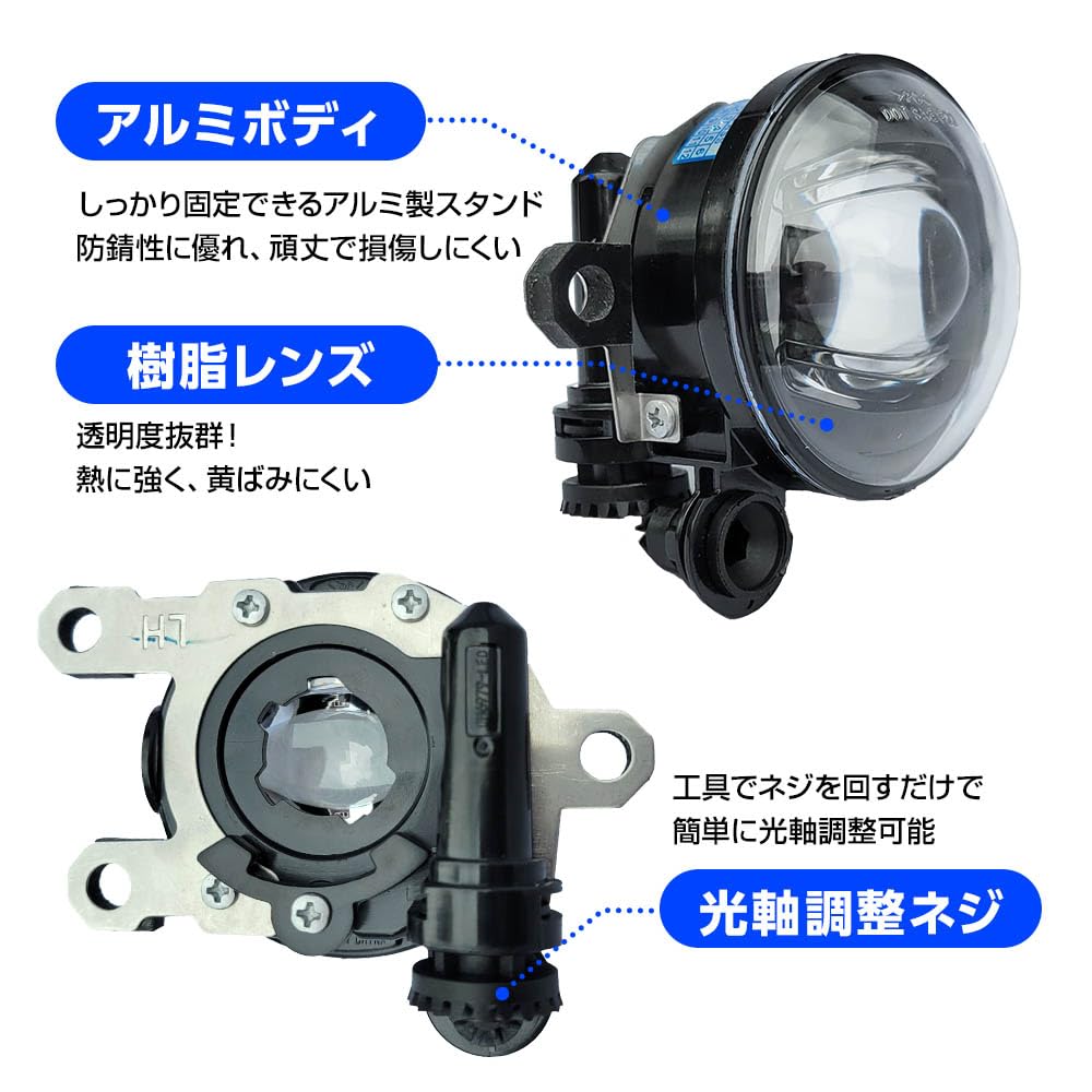 Sphere Light Fog Lamp OEM LED LED Fog L1B Fits Delica Triton Vehicle Inspection Adjustable Beam SPHERELIGHT SPF01 Unit, Replacement/Aftermarket