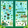 PVC-dekal Klistermärken St Patrick's Day Dekorationer Klistermärken med Klöver Småfolk Design för Fönster Spegel Glasdörr Dekorer