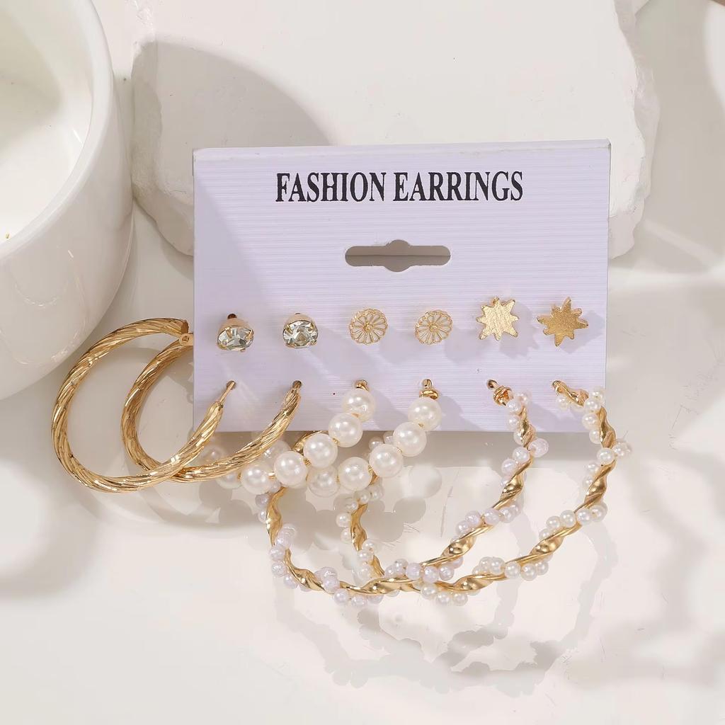 Ensemble de Boucles d'Oreilles Vintage Bohème Mode Pompons Colorés Acrylique Perle Géométrique Pendantes pour Femmes Bijoux Mode Cadeaux 2026