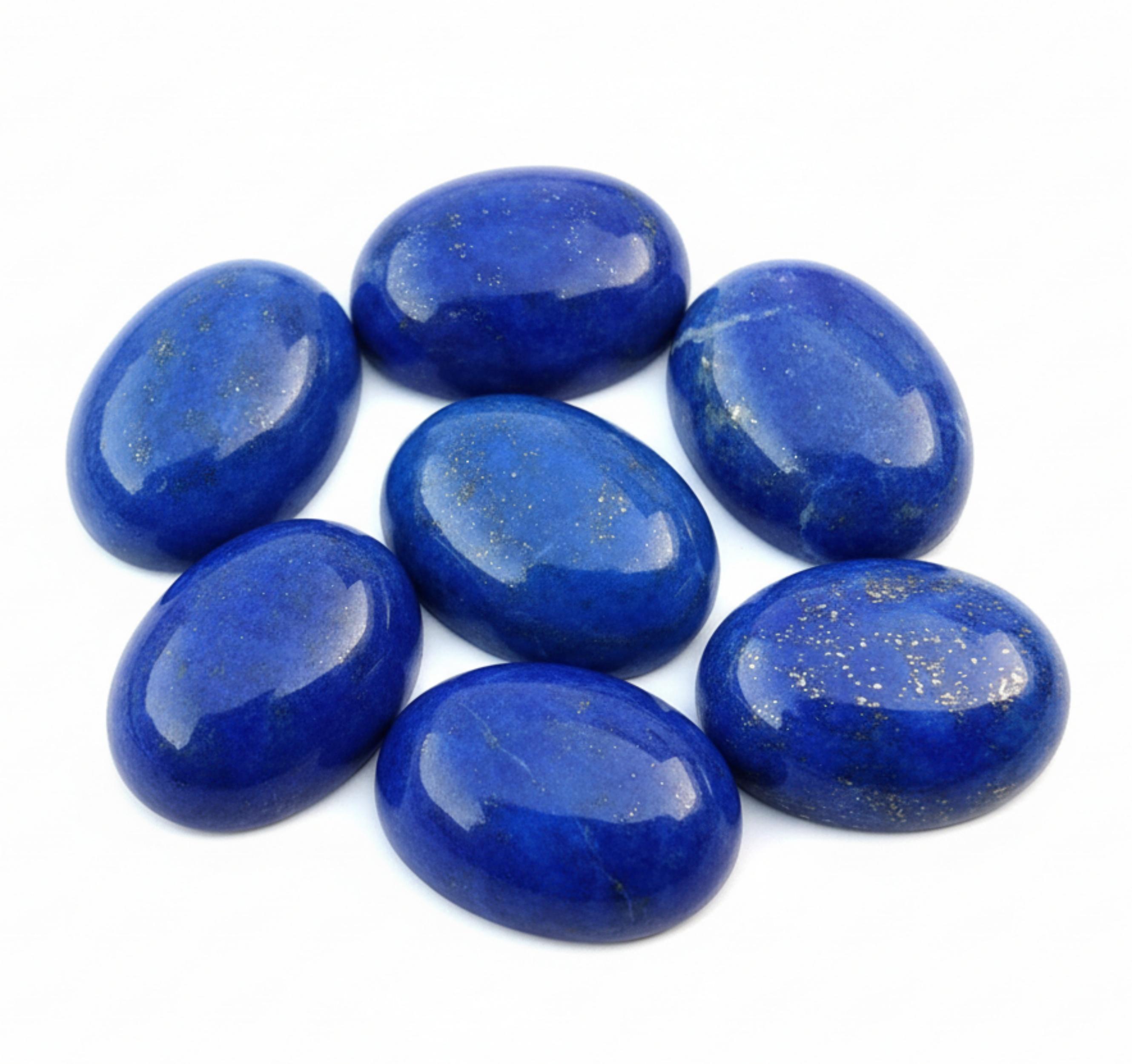 

Oval Shape Lapis Lazuli Gemstones - Natural Lapis Lazuli Rough Stone for Making Custom Jewelry 5x7mm синий
