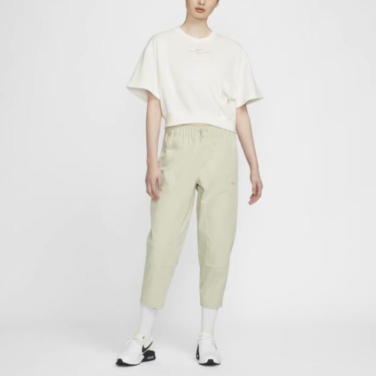 (WMNS) Koszulka Nike Sportswear z polaru French Terry (Rozmiar azjatycki) 'Sail' Damskie HF6176-133