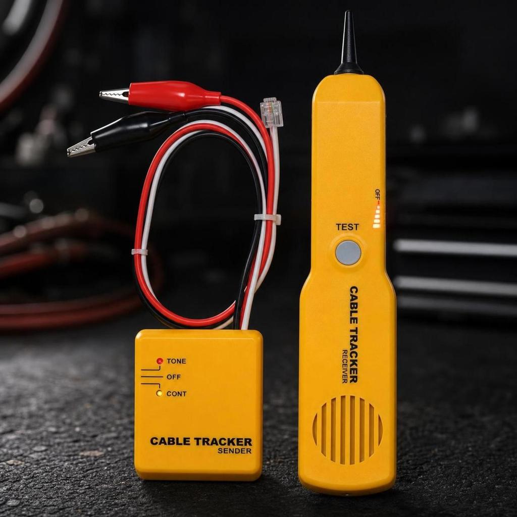 Cable Tracker with Receiver Probe Handheld Tone Generator and Kit Compact