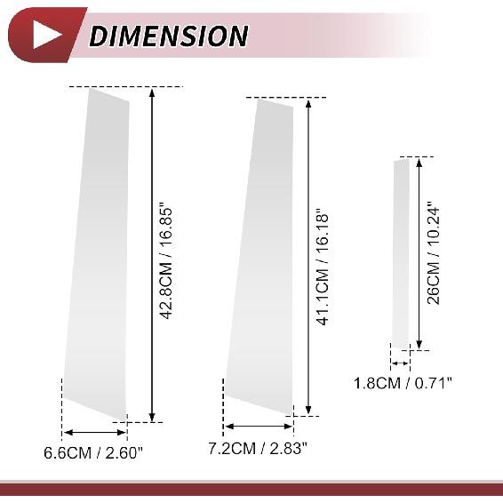 6 Pcs Door Pillar Window Trim for Nissan Maxima 2009-2015 Front Rear Left Right Anti Scratch Sticker Pillar Posts Cover Silver Tone