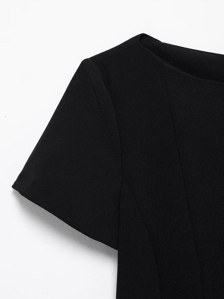 TAOP&ZA Damen Elegantes Mini-Kleid mit Rüschensaum - Frühjahrskollektion