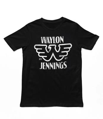 Waylon Jennings Flying W Mens T Shirt Country Rock Music Classic Band Black Unisex T-Shirt