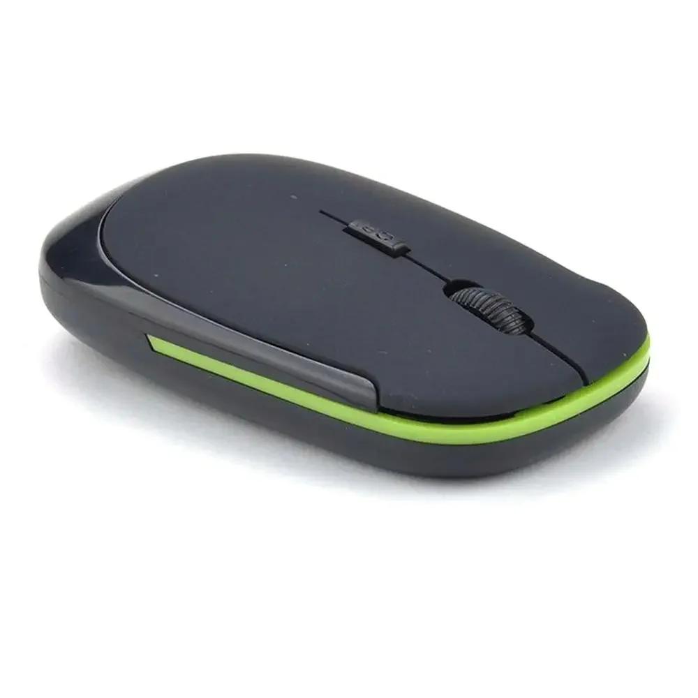 

Portable 2.4GHz Wireless Mouse + USB Receiver 1600DPI 10m Gaming Mouse for Macbook Laptop PC чорний