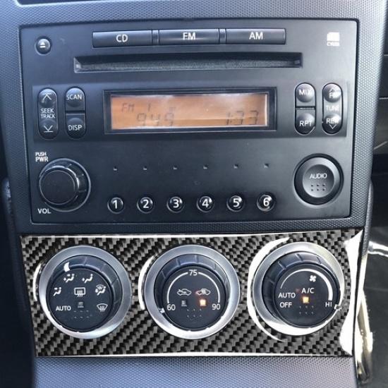 Carbon Fiber Interior Climate Console Cover Trim For Nissan 350Z 2003-2005