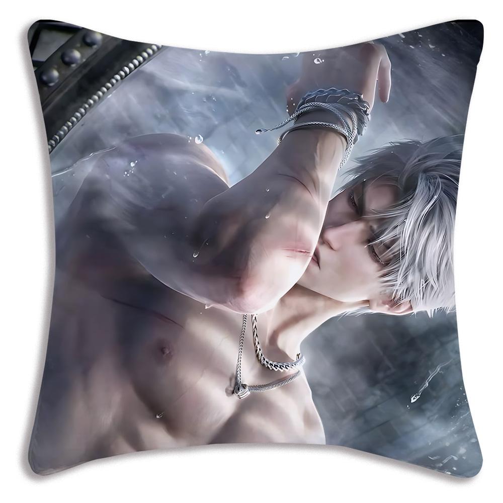 Sylus Love and Deepspace chibiS Pillow Covers Cartoon Sofa Decorative Home Double-sided Printing Short Plush Cute Cushion Cover